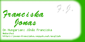 franciska jonas business card