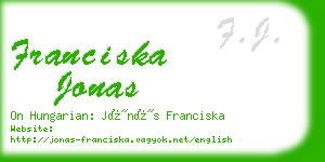 franciska jonas business card